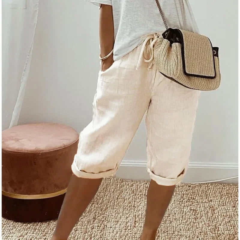 Ilse – Ademende Linnen Short, Casual en Stijlvol