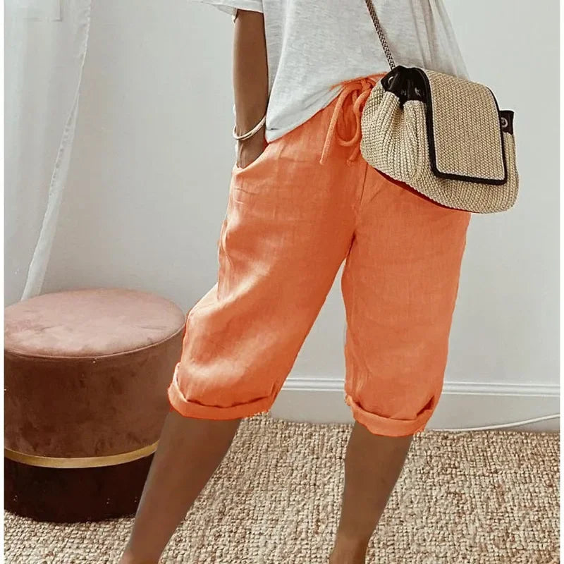Ilse – Ademende Linnen Short, Casual en Stijlvol