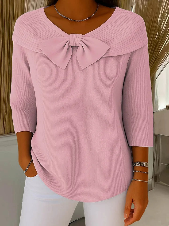 Chandler – Sweater with Bow and Round Neckline