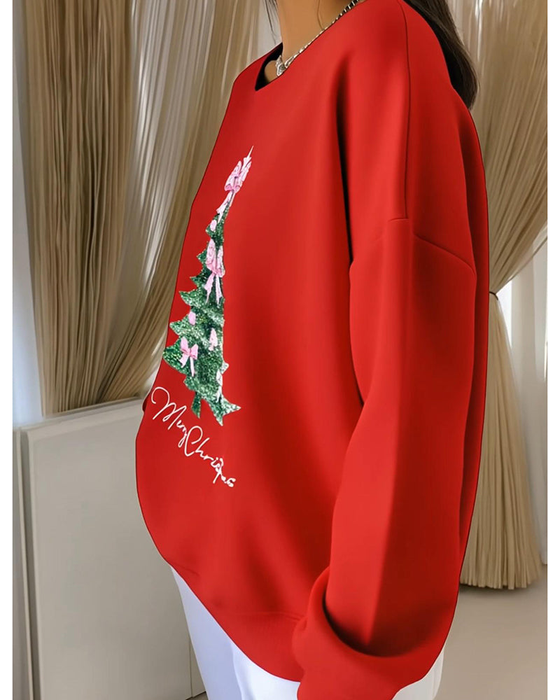 Samantha - Christmas Print Sweatshirt