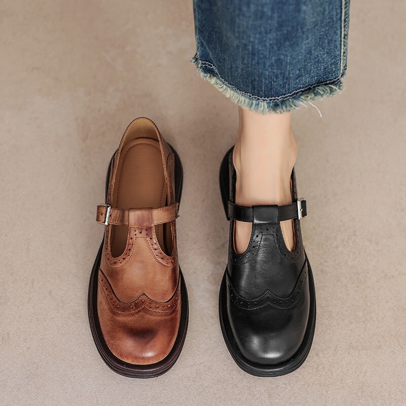Marie - Elegante Leren Mary Janes