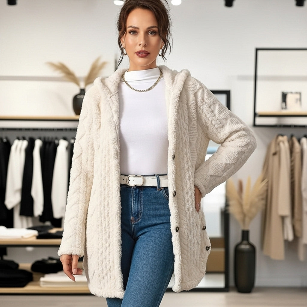 Ynez -  Plush Hooded Jacket